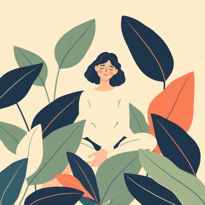 Layered paper figure among leaves, representing recovery from stress and burnout
